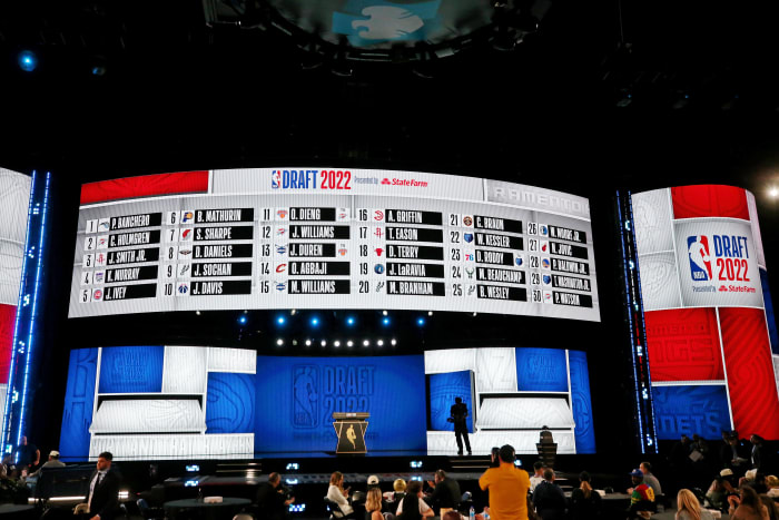 General view of the 2022 NBA Draft stage.